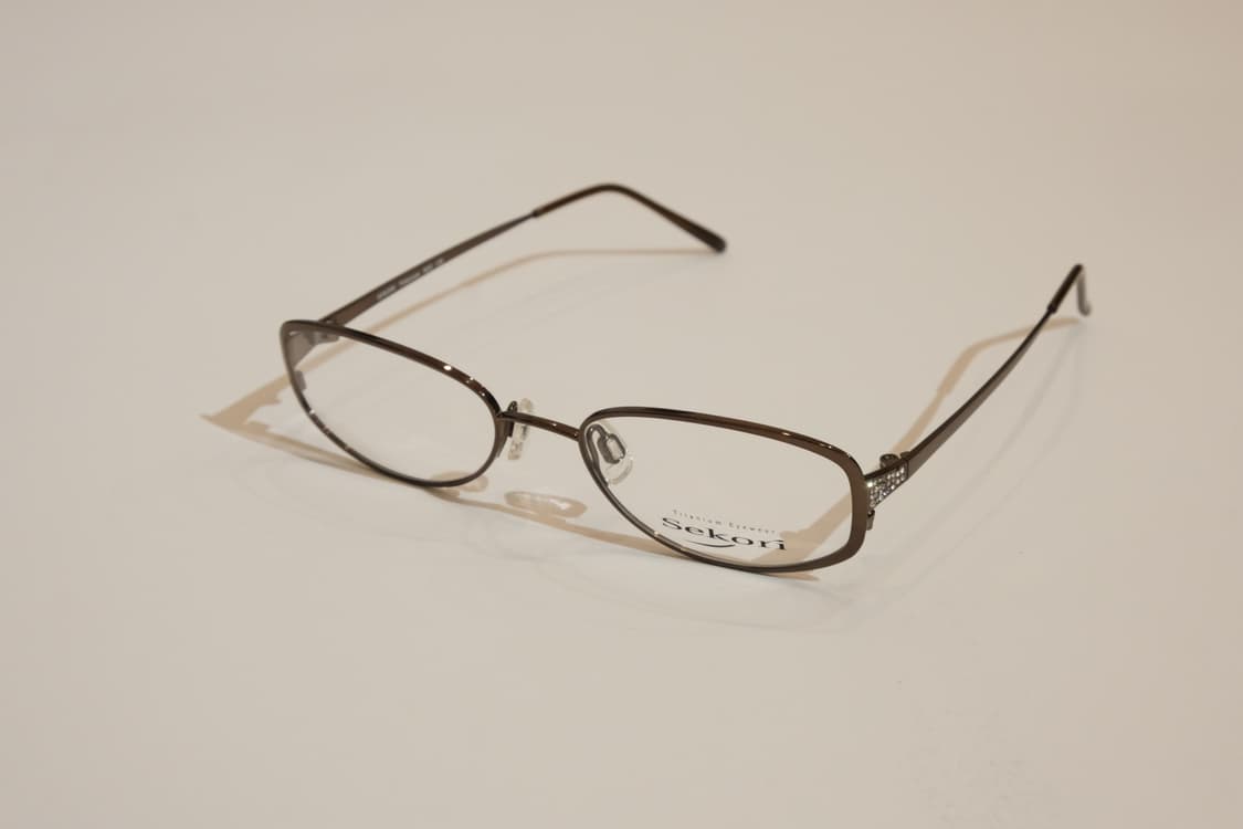 [Vintage] 세코리(Sekori) 브라운 티타늄 큐빅 포인트 안경 상품이미지4