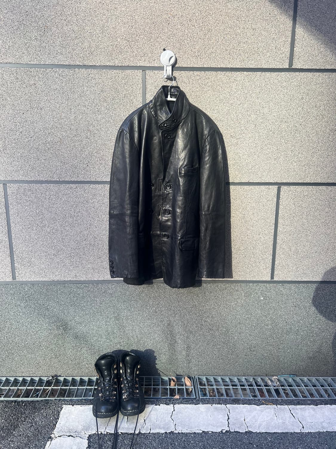 요지야마모토 뿌르옴므 10AW Leather Button Jaket 상품이미지2