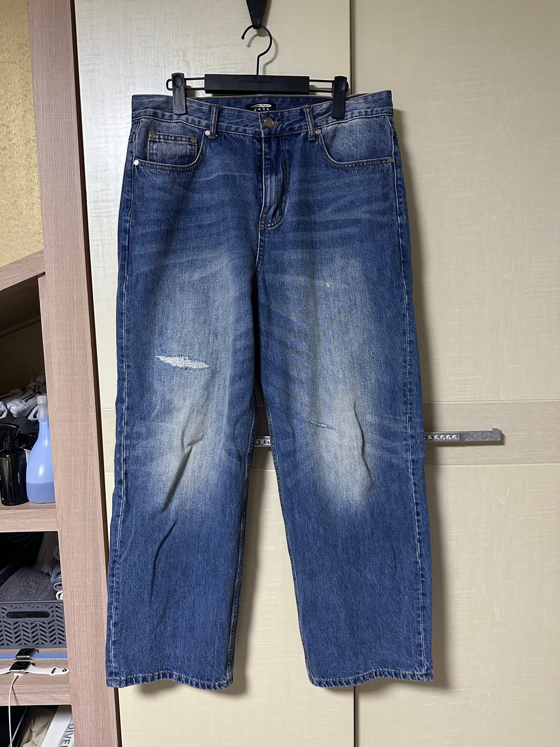 DNSR 헤리티지 스트레이트 데님 팬츠 블루 XL 상품이미지2