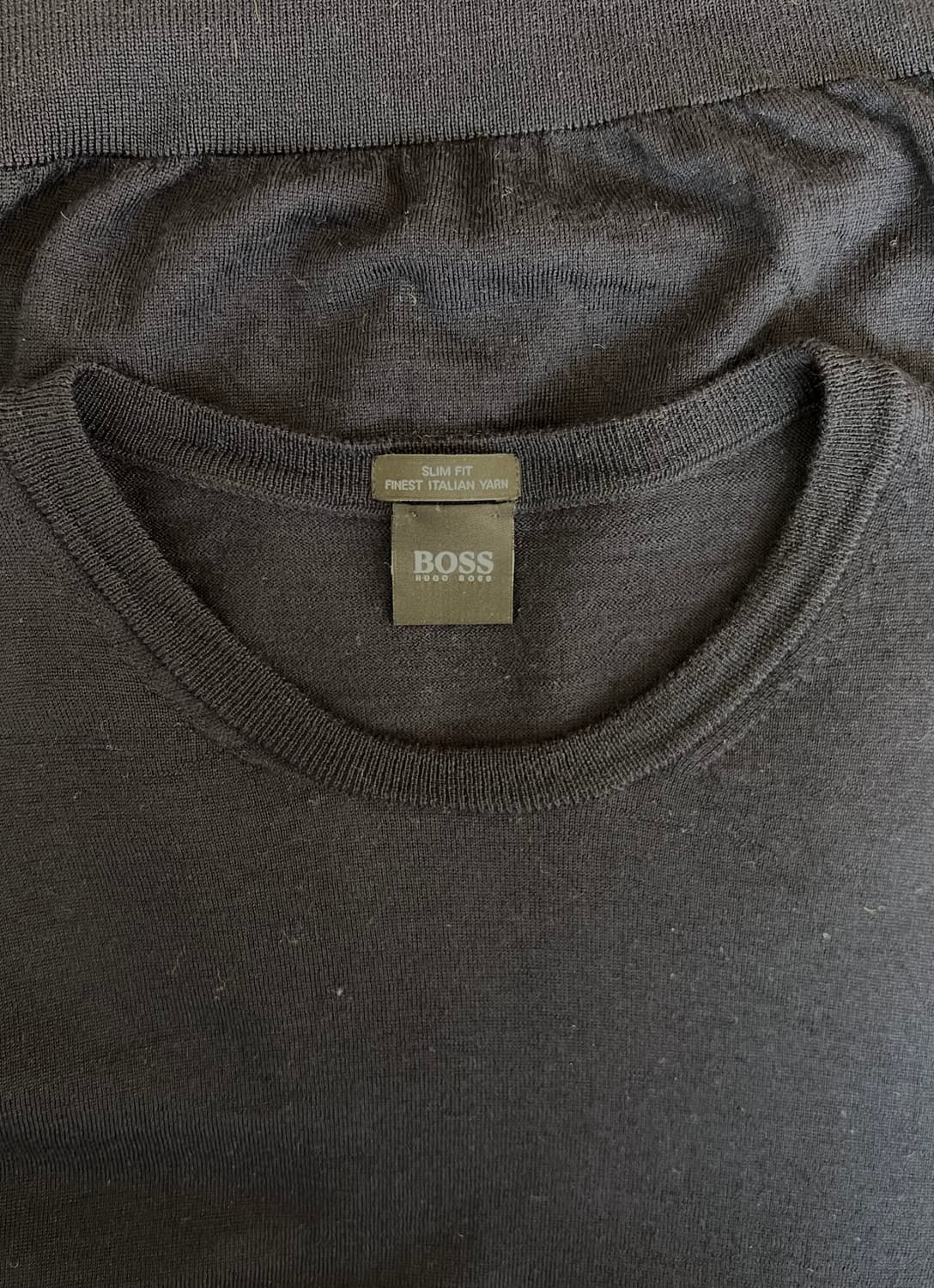 휴고보스 남성 네이비 라나버진울 라운드니트 상품이미지3