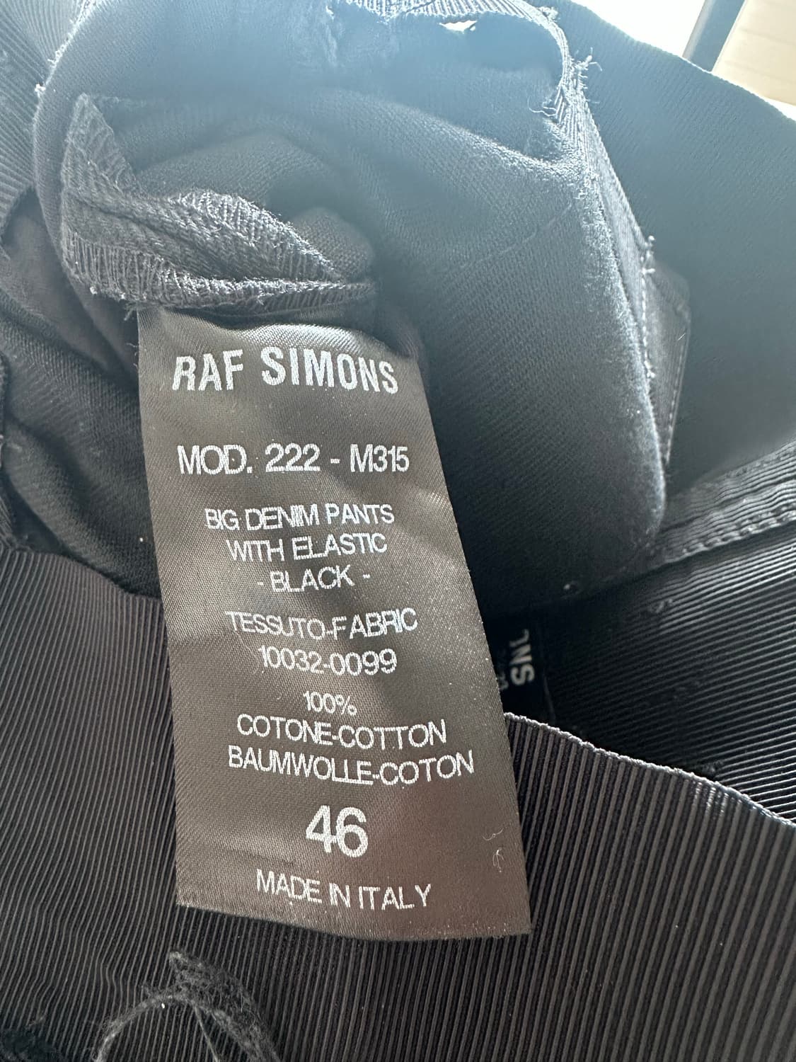 라프시몬스 와이드 밴딩데님 팬츠[46] 상품이미지5