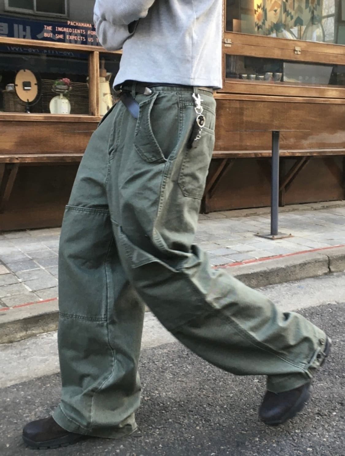 카온 플랩 스냅 워크 팬츠 2C 상품이미지1