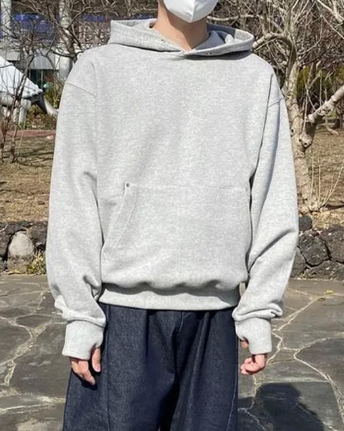 인템포무드 해비 코튼 썸홀 후디 L 상품이미지1