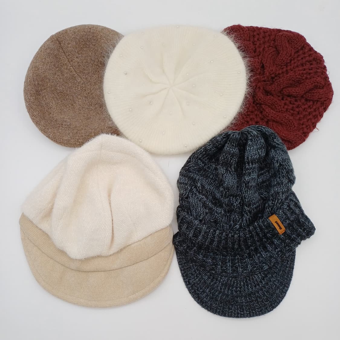 겨울 빈티지 챙모자/베레모/빵모자 5종 세트[BF10445-154-37] 상품이미지2