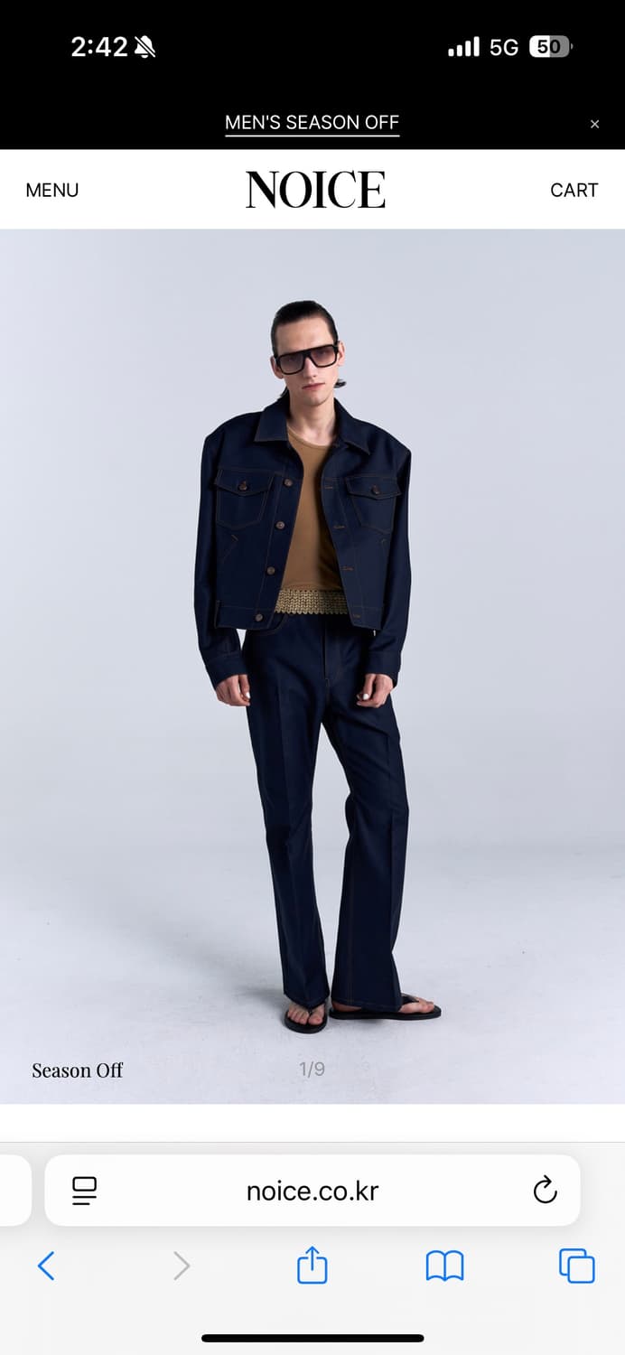 노이스 TRUCKER FLARED PANTS - DARK NAVY 상품이미지1
