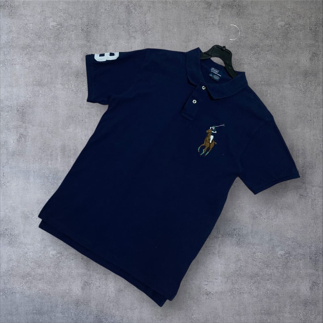 폴로 랄프로렌 빅포니 네이비 카라 반팔티 상품이미지1