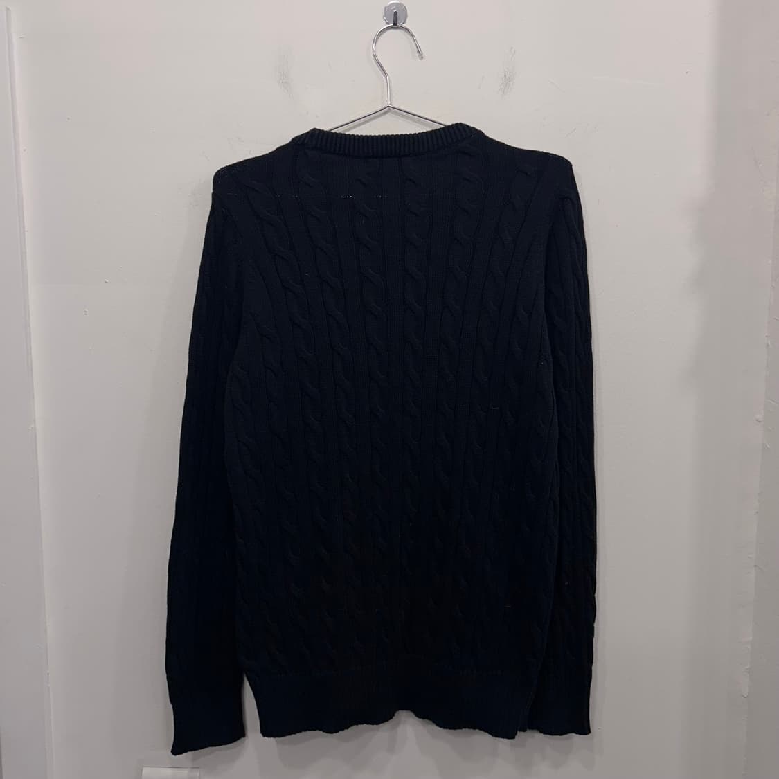 US POLO ASSN 자수로고 꽈배기 코튼 니트 상품이미지5