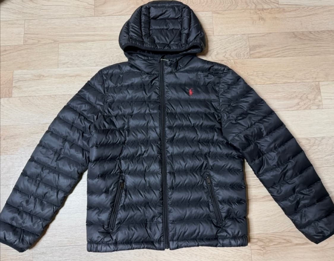 정품 폴로랄프로렌 블랙 레드포니 경량패딩 L 상품이미지1