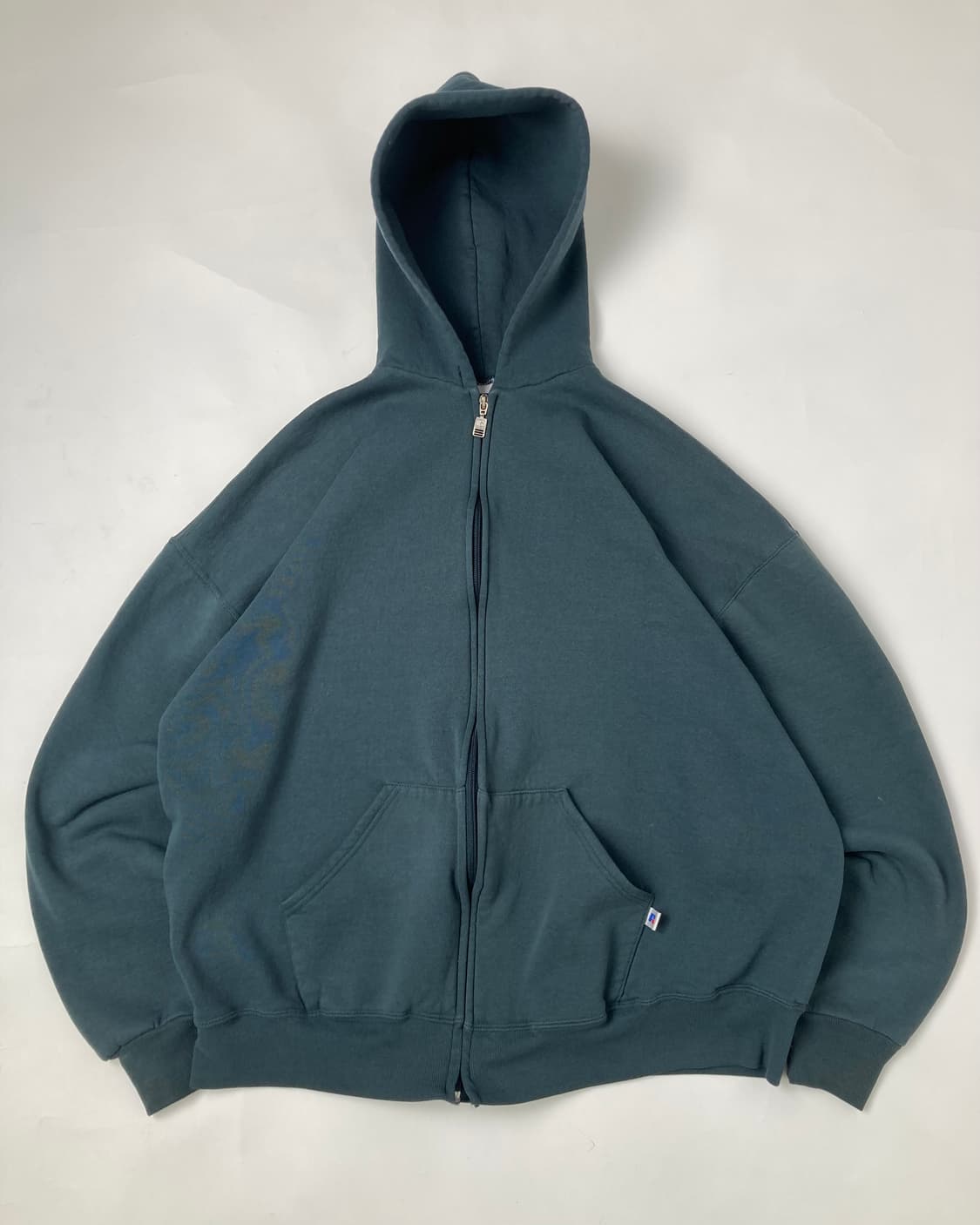 90s Russell Zip Up Hoodie (sage green) 상품이미지1