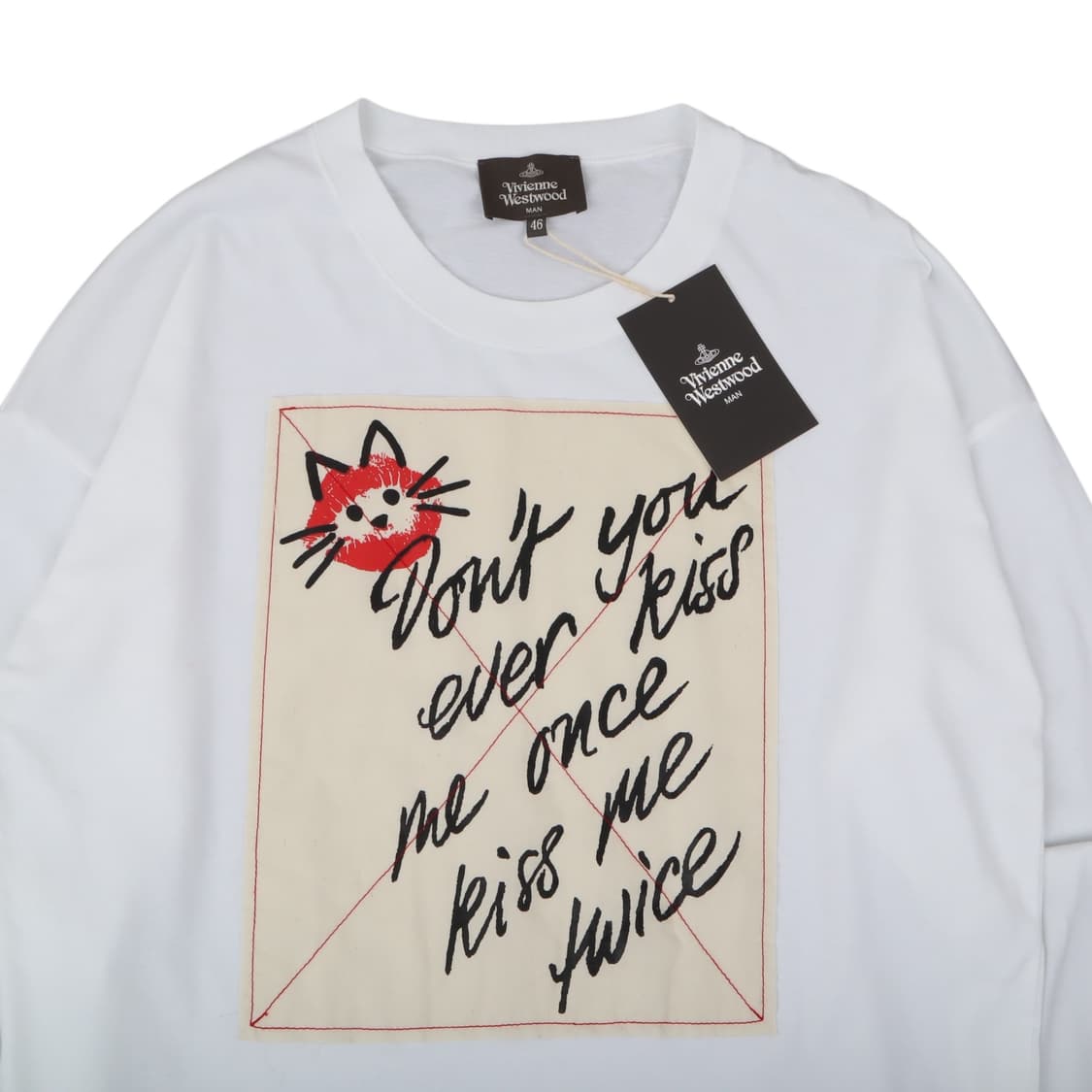 비비안웨스트우드 맨 키스 미 키티 롱슬리브 화이트 상품이미지2