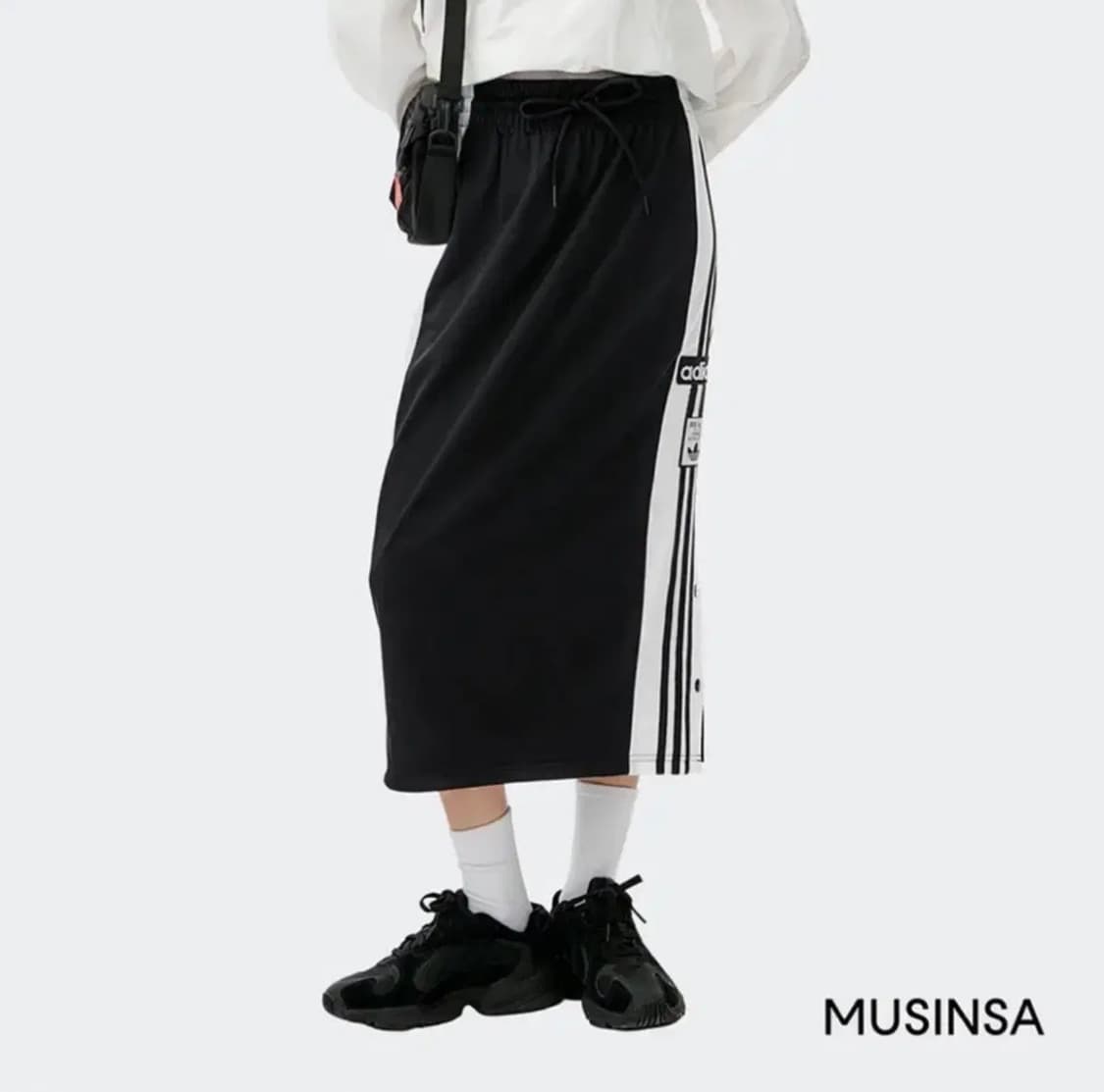 [S]아디다스 아디브레이크 롱 져지 스커트/블랙 상품이미지2
