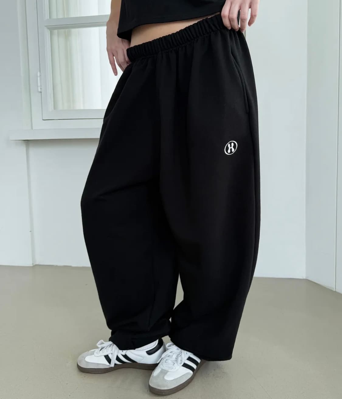 미스테리어스호텔 베이직 와이드 팬츠 블랙 상품이미지2