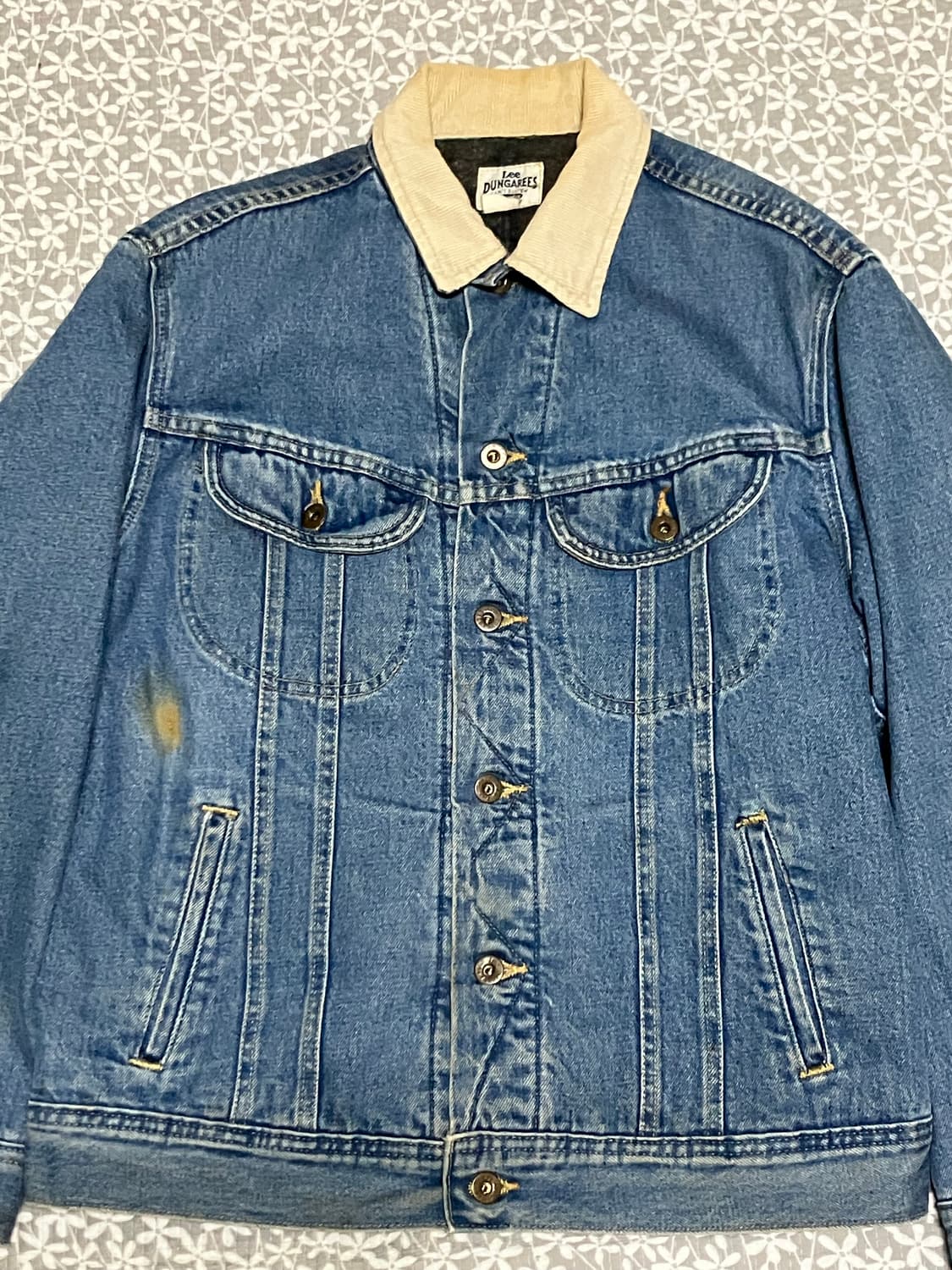 90s Lee Dungarees 데님 자켓 코듀로이 카라 상품이미지1