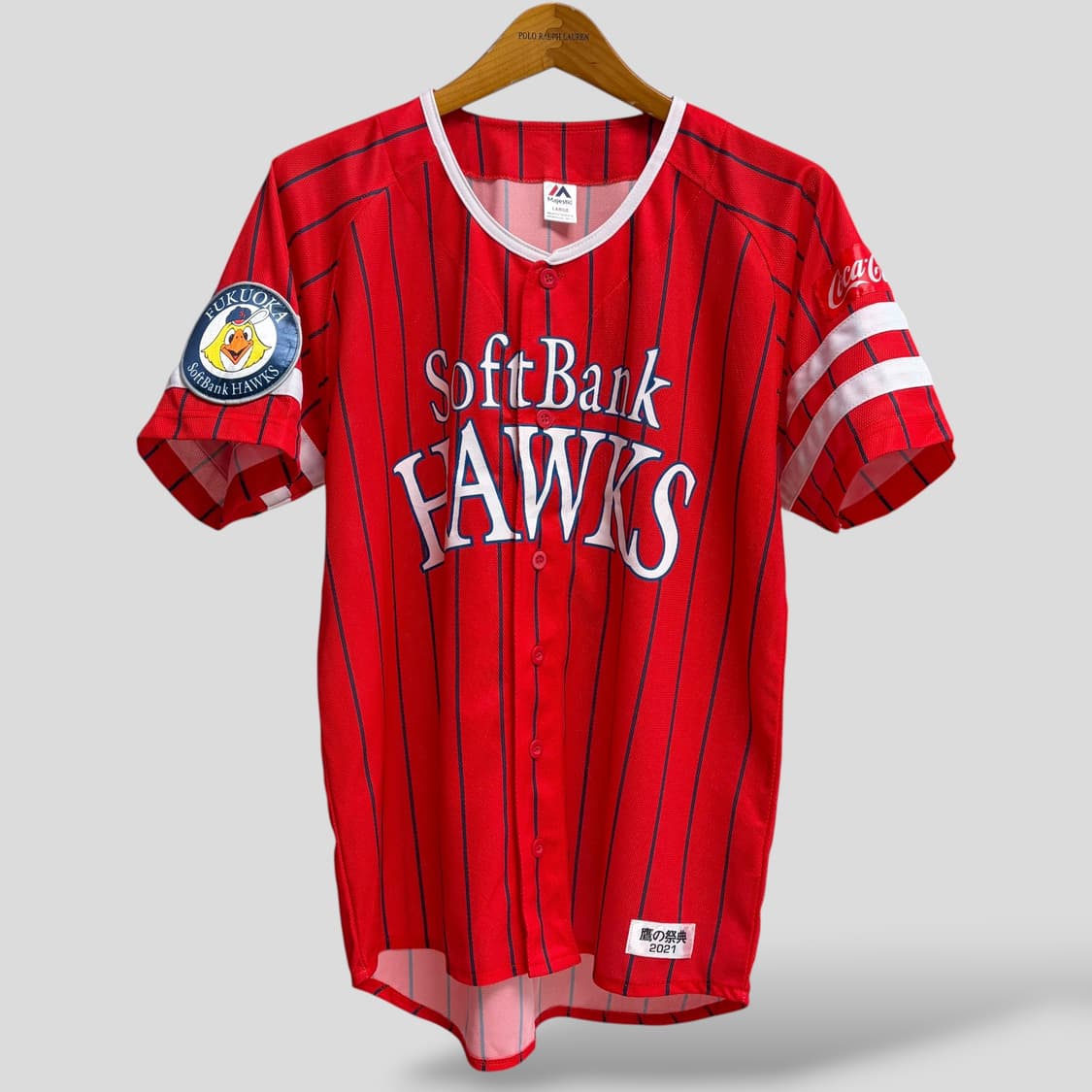 (L)마제스틱 소프트뱅크 호크스 베이스볼 저지 상품이미지1