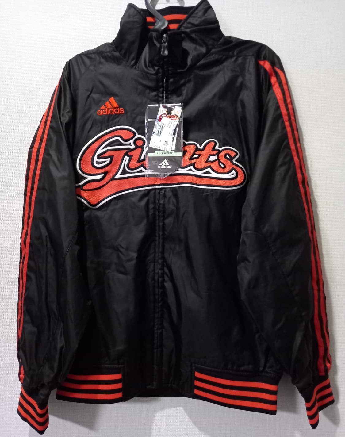 새상품 아디다스 롯데 자이언츠 베이스볼 춘추 자켓 블랙 90/S 상품이미지1