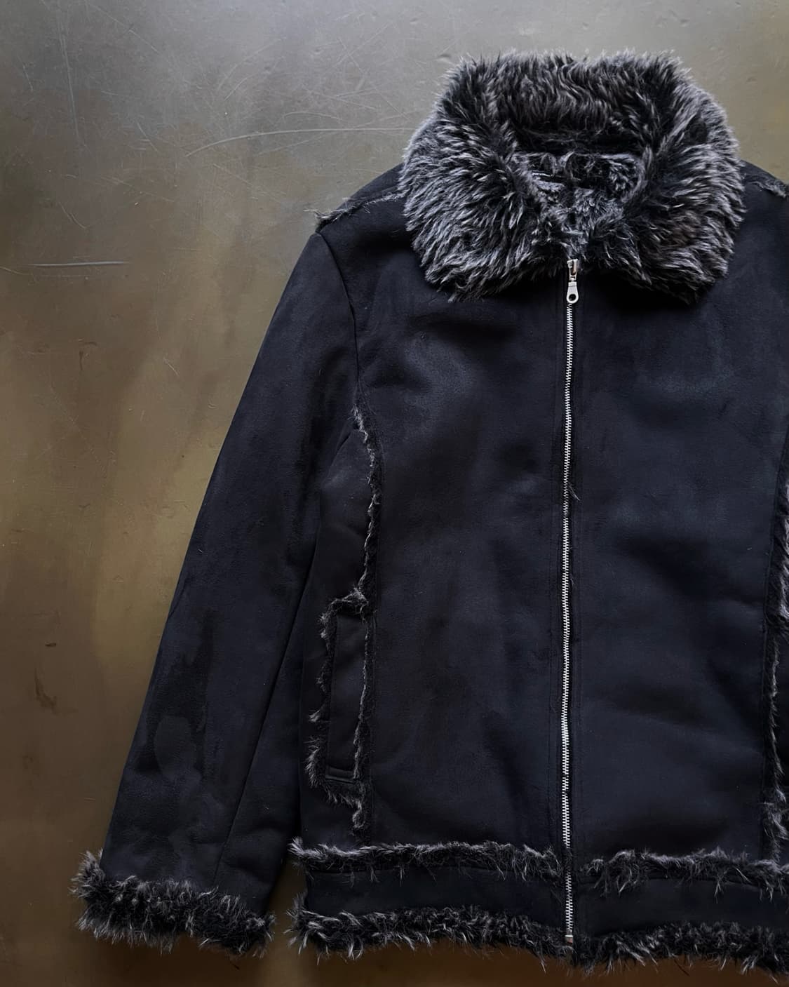 90-00s Moderm V-Kei Fur Trim Leather JK 상품이미지5