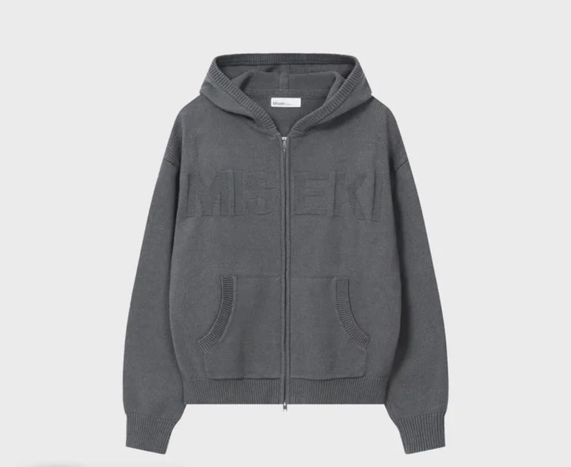 미세키서울 logo knit hoodie zipup 상품이미지1