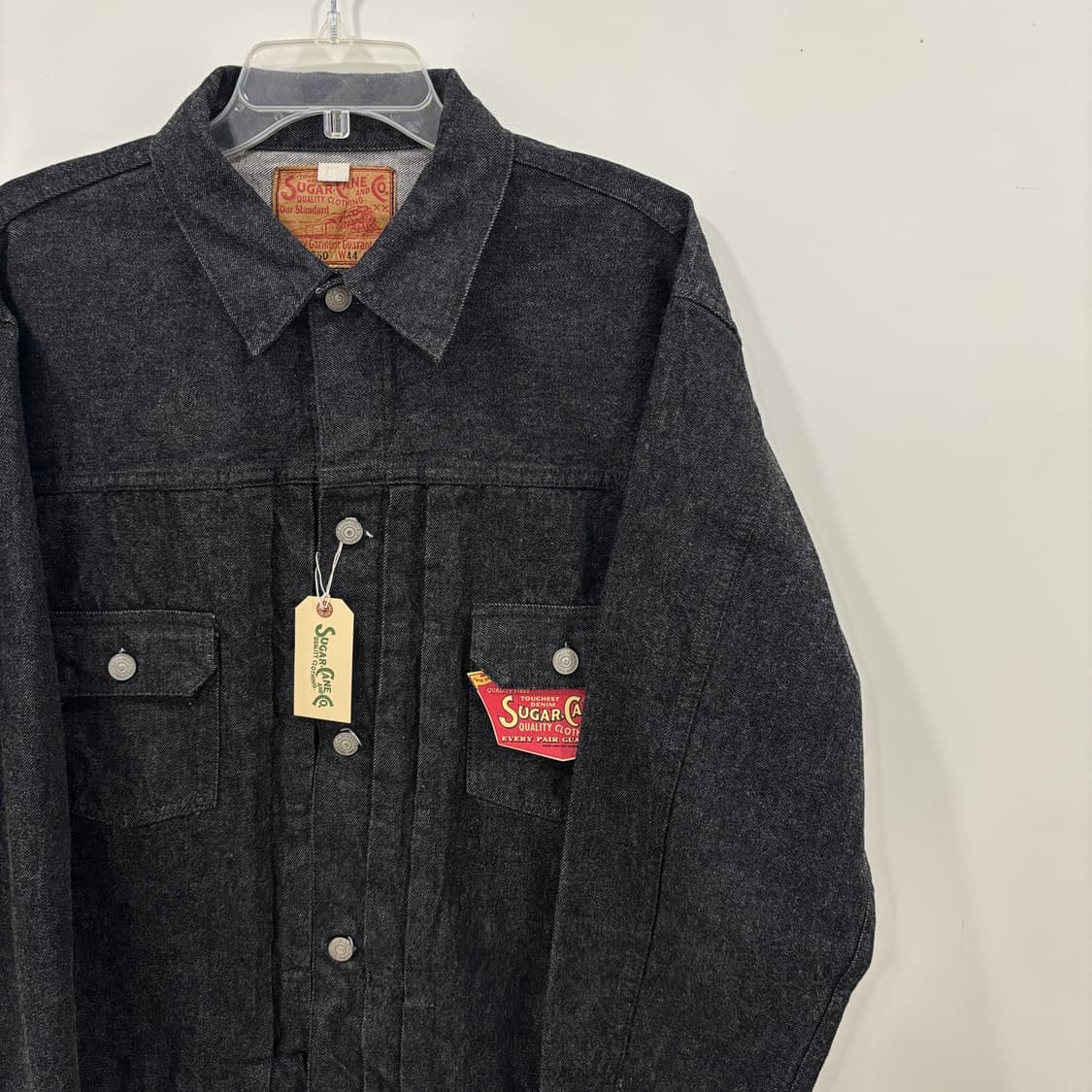 [44] 슈가케인 타입2 데님 트러커 자켓 블랙 상품이미지3