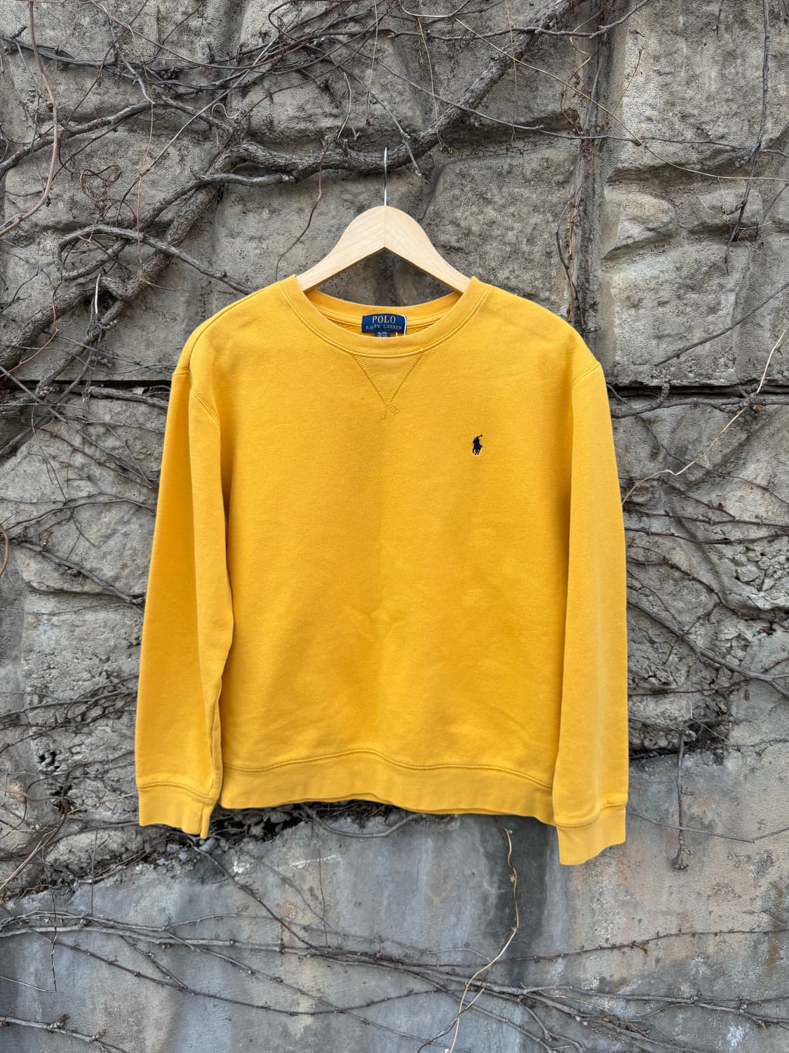 폴로 랄프로렌 빈티지 맨투맨 스웻 셔츠 정품 옐로우 상품이미지1