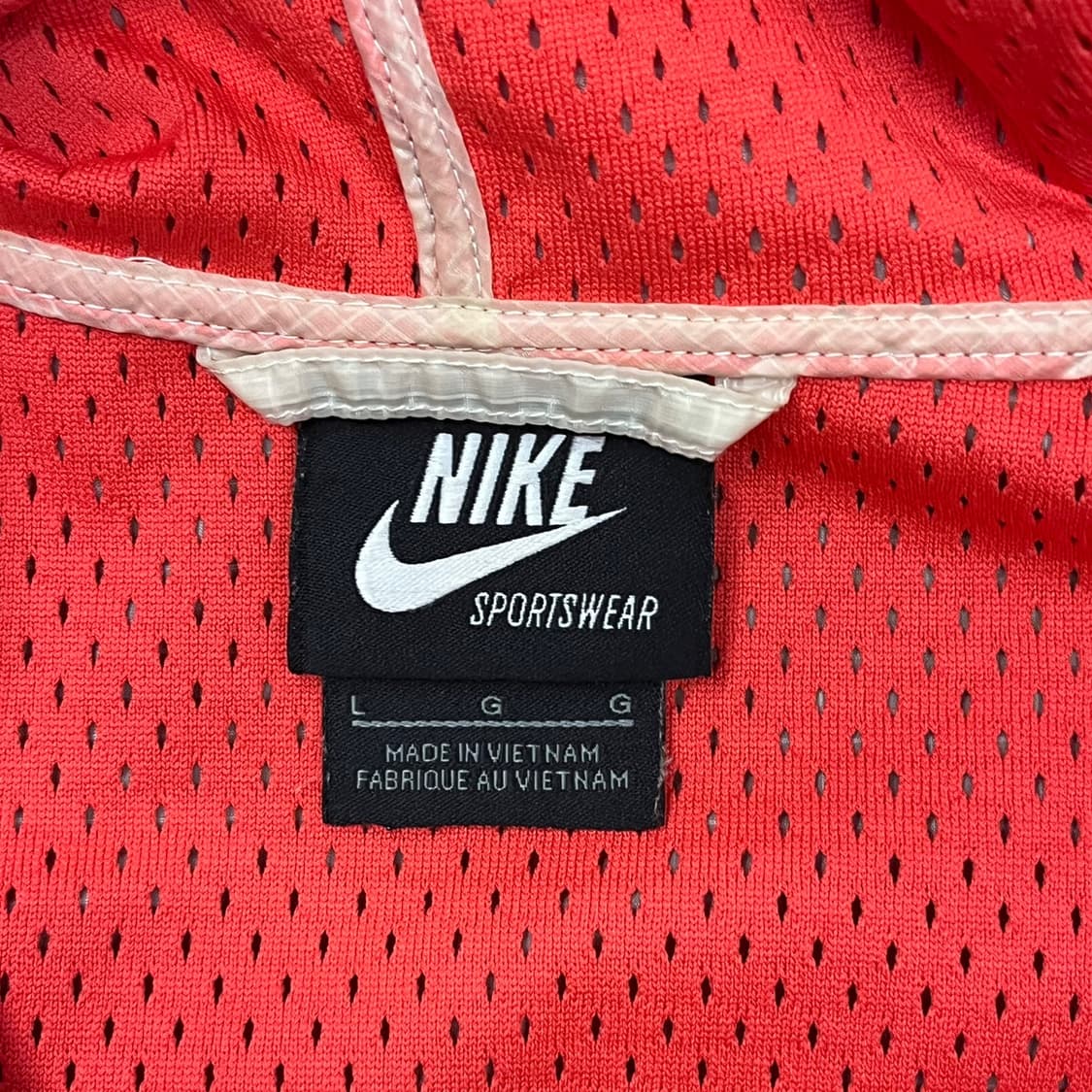 [정품/L] 나이키 핑크 레드 바람막이 후드집업 b15 상품이미지5