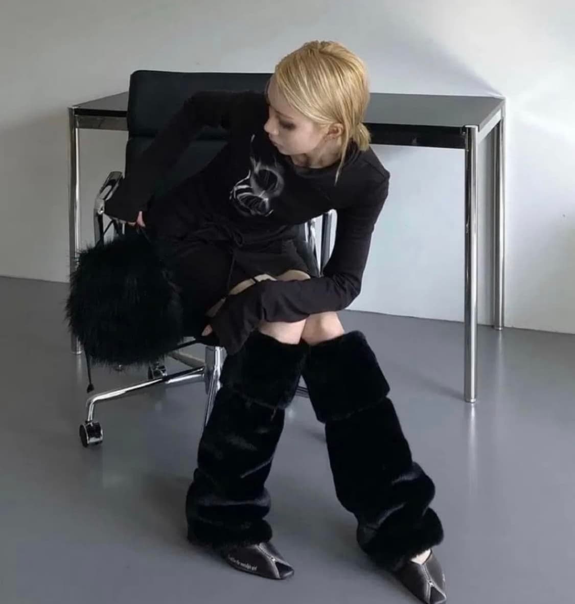 Kashiko 카시코 레그워머 블랙, 브라운 상품이미지1