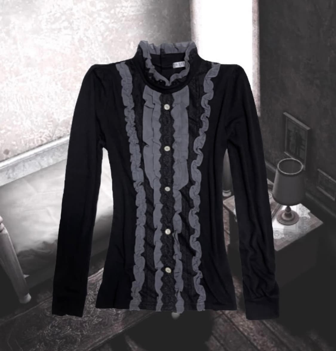 axes femme 엑시즈팜 프릴 레이스 블라우스 상품이미지1