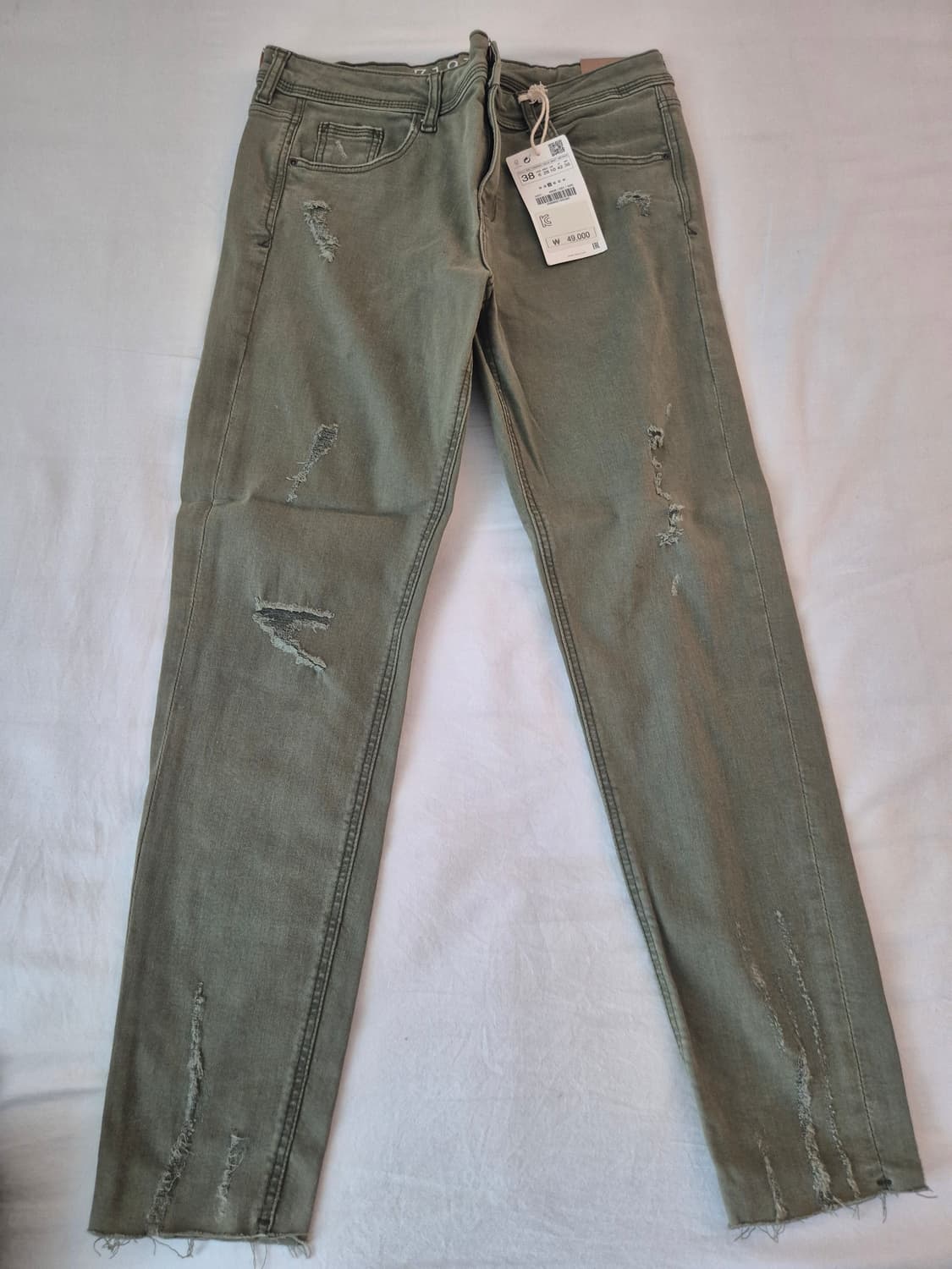 ZARA 카키 데님 상품이미지1