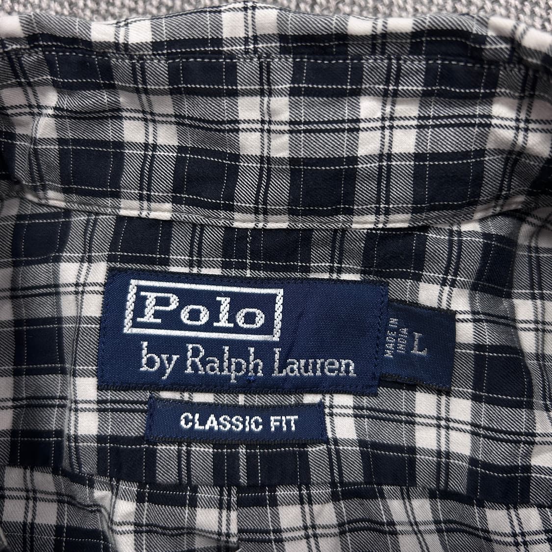 폴로 클래식핏 투포켓 오버사이즈 체크셔츠(L) 상품이미지2