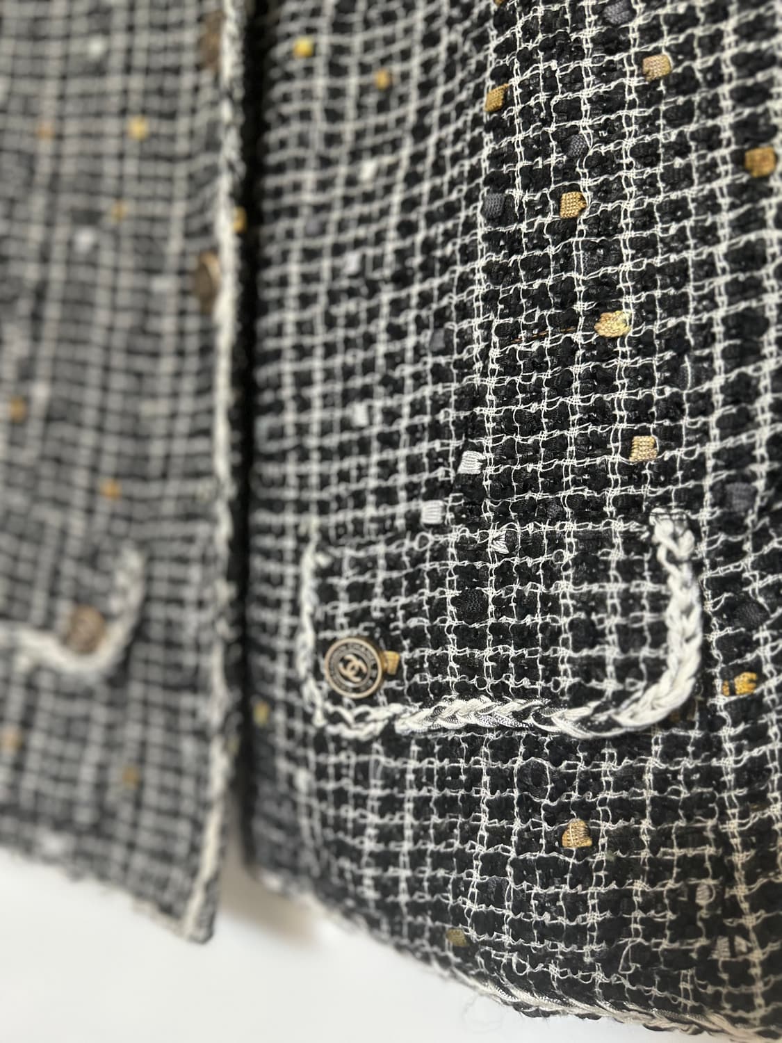 샤넬 트위드 블랙 자켓 정품 상품이미지3