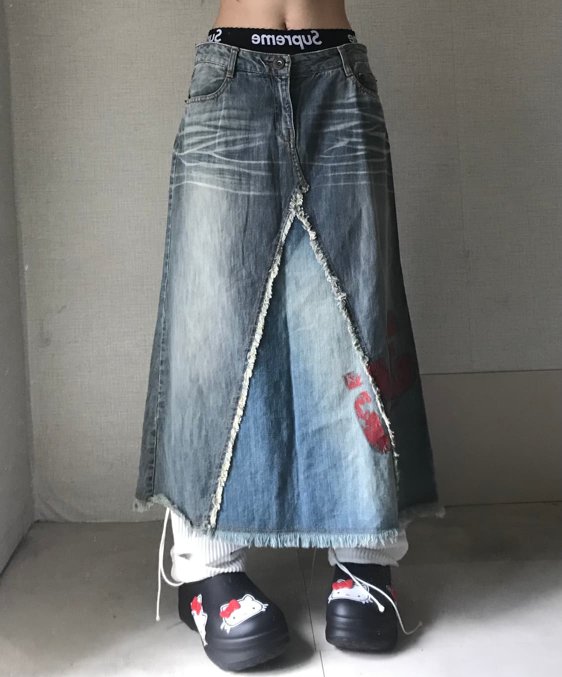 빈티지 맥시 데님스커트 상품이미지3