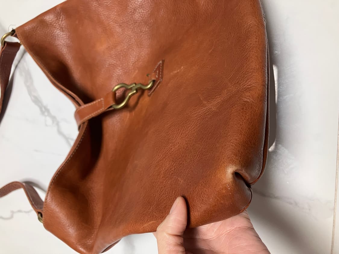 랄프로렌 빈티지 가죽 숄더백 후크 브라운 상품이미지2