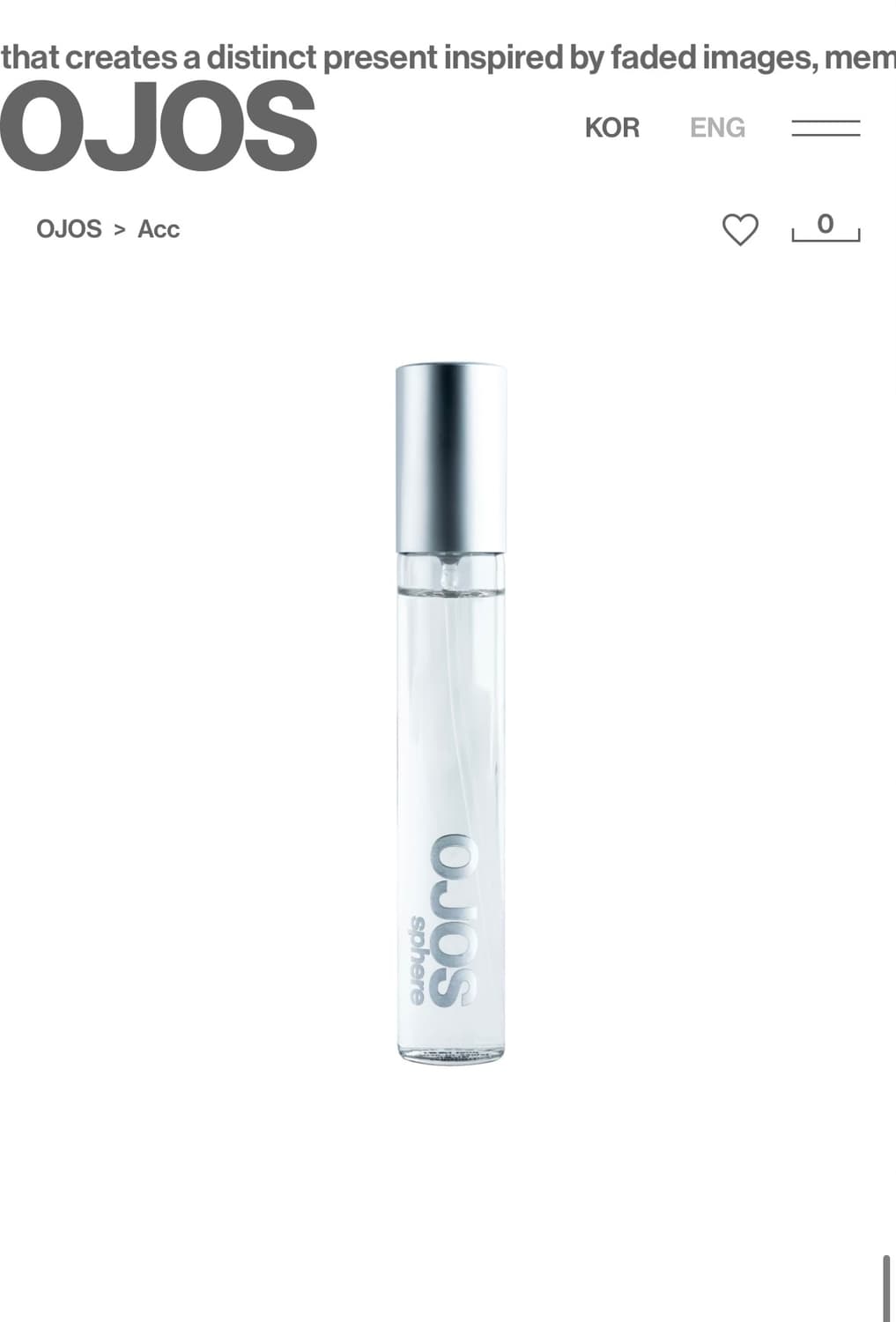 OJOS 오호스 향수 15ml wea:ir 00 제로오 상품이미지1