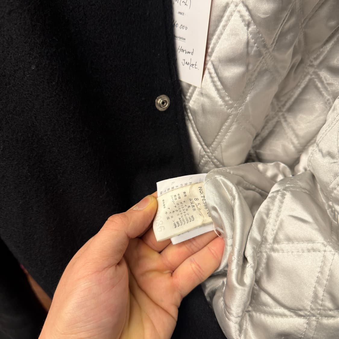 90s 하버드 오리지널 빅 엠브로이드 울 바시티 자켓 N852   상품이미지6