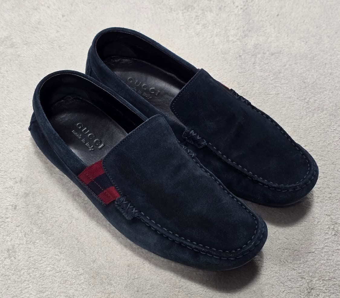 Gucci 구찌 스웨이드 로퍼 네이비 265 상품이미지1