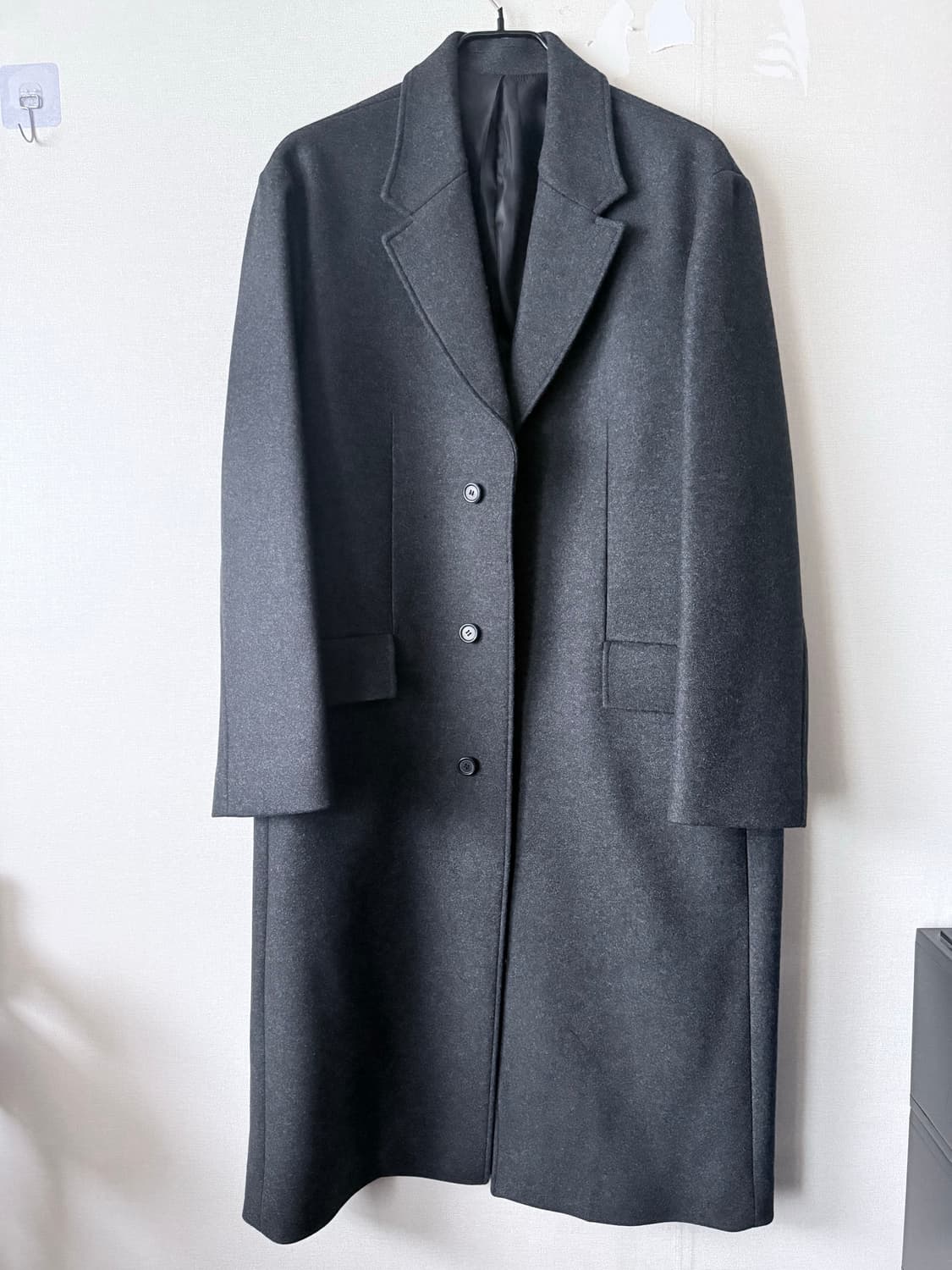 [ 새제품 컨디션 ] 유스 체스터 필드 코트 차콜 그레이 L사이즈 상품이미지2