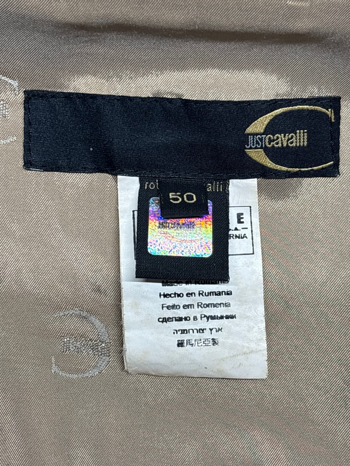 저스트 카발리 09ss 피쉬 스케일 레더 자켓 상품이미지5