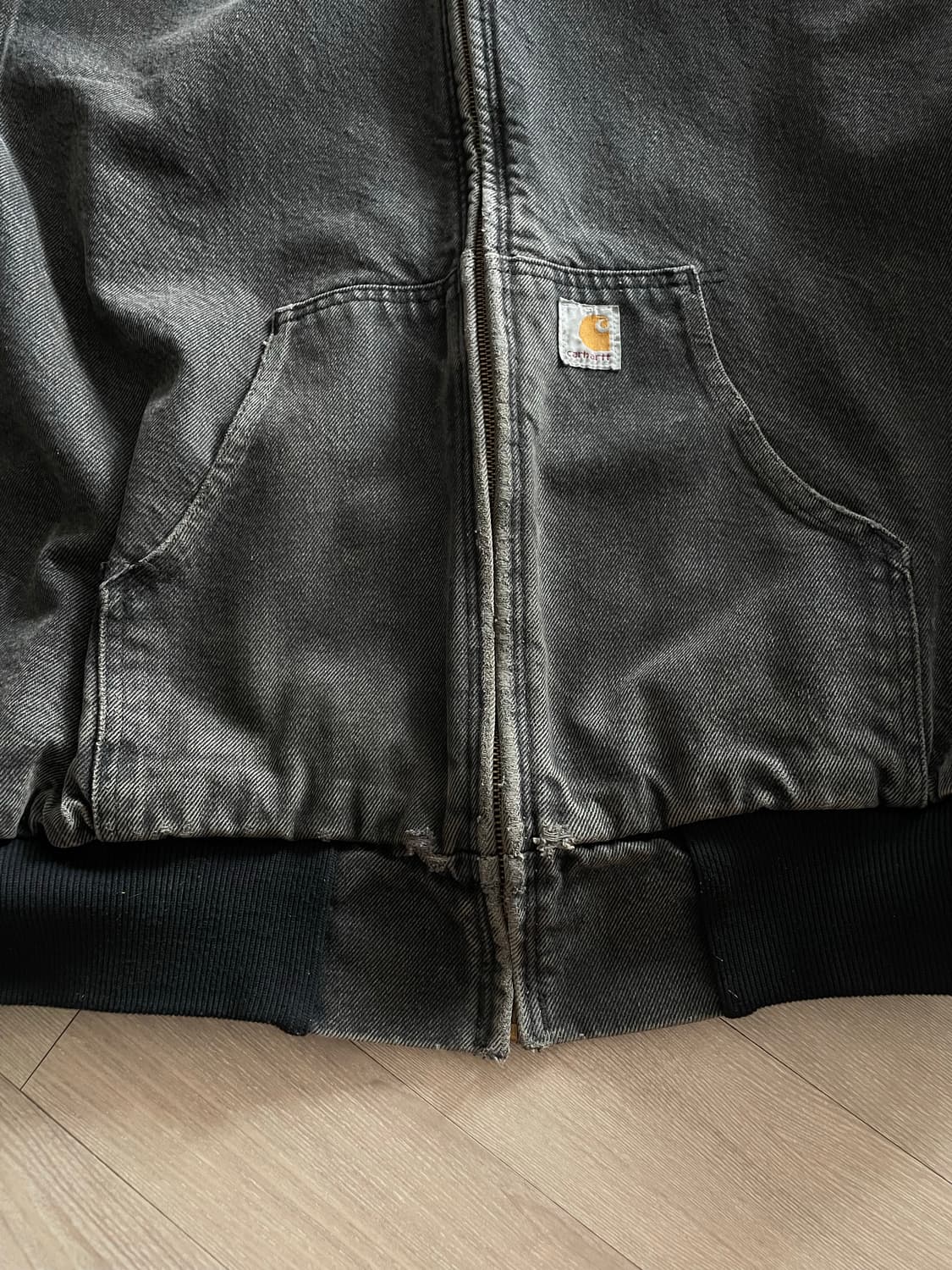 90s 칼하트 블랙 데님 아즈텍 액티브 자켓 j130 상품이미지10