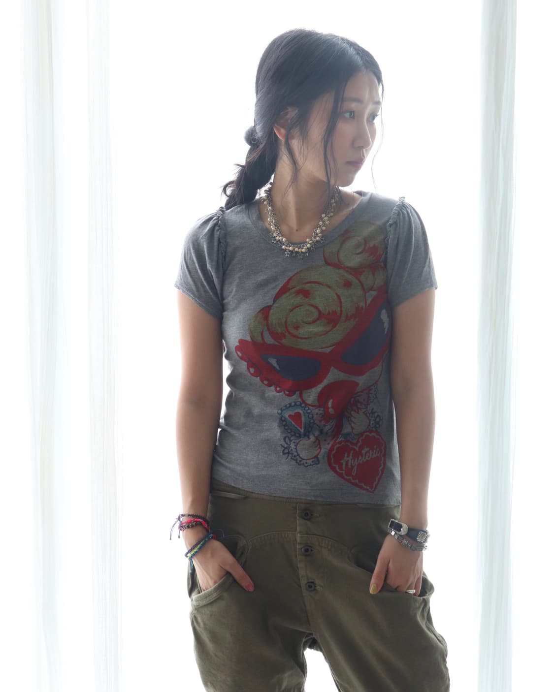 [Hysteric Mini] Grey Puff T-Shirt 상품이미지5