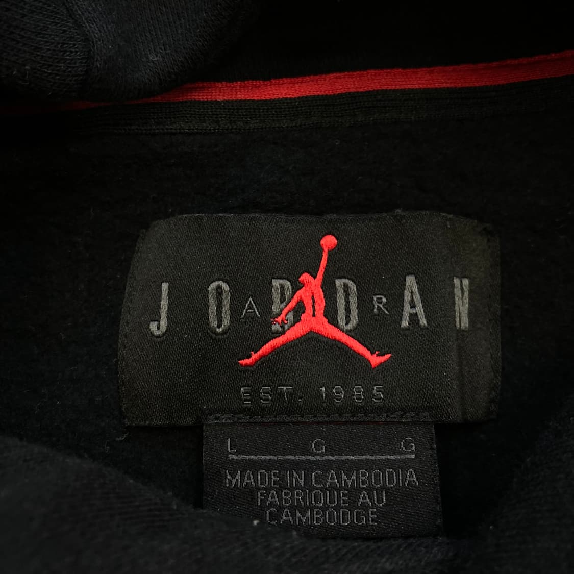 조던 빅로고 블랙 후드티 상품이미지3