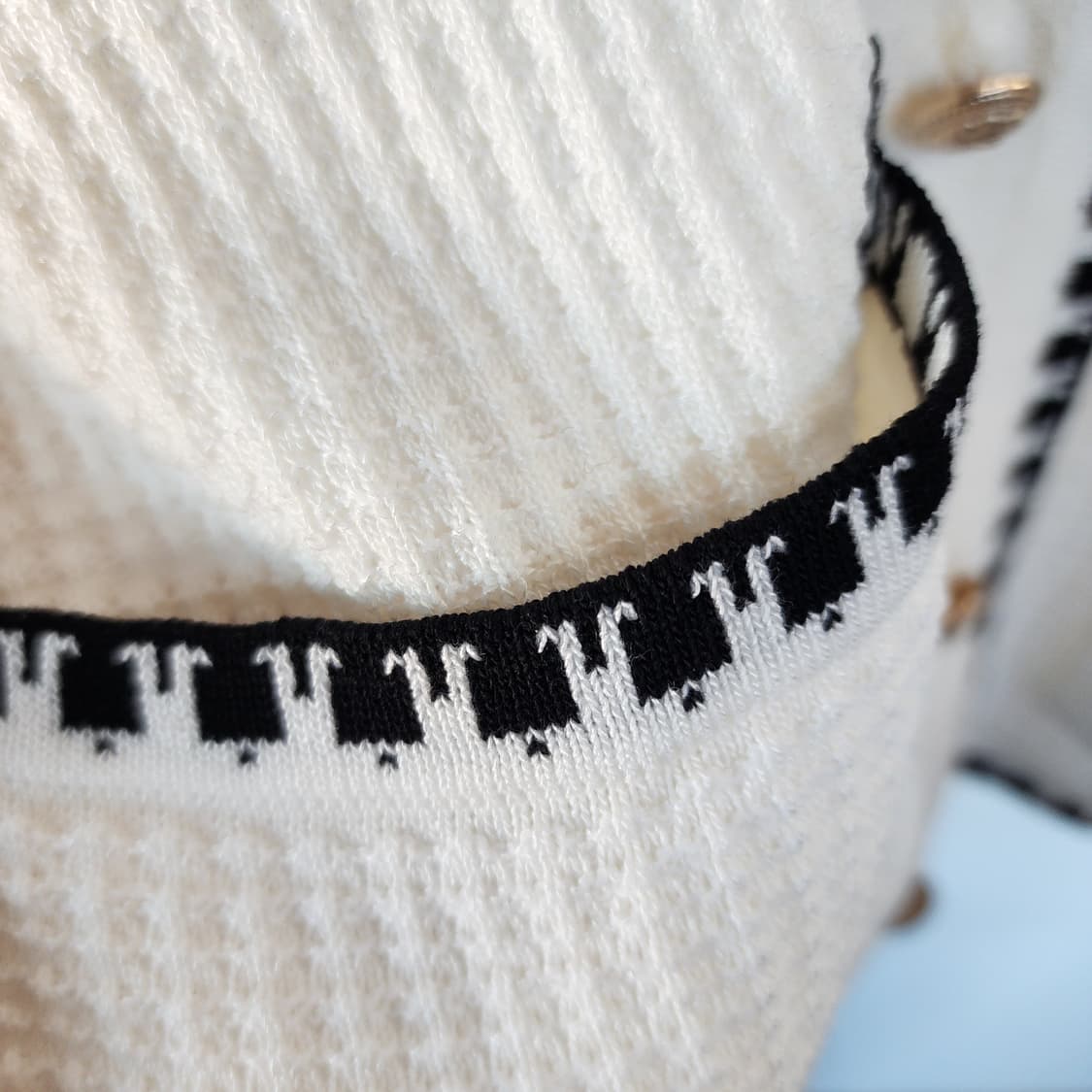 GGPX 화이트 배색 가디건 상품이미지5