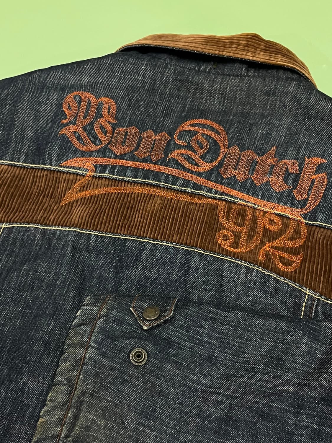 (XL) 본더치 빈티지 셰르파 코듀로이 데님 자켓 상품이미지6