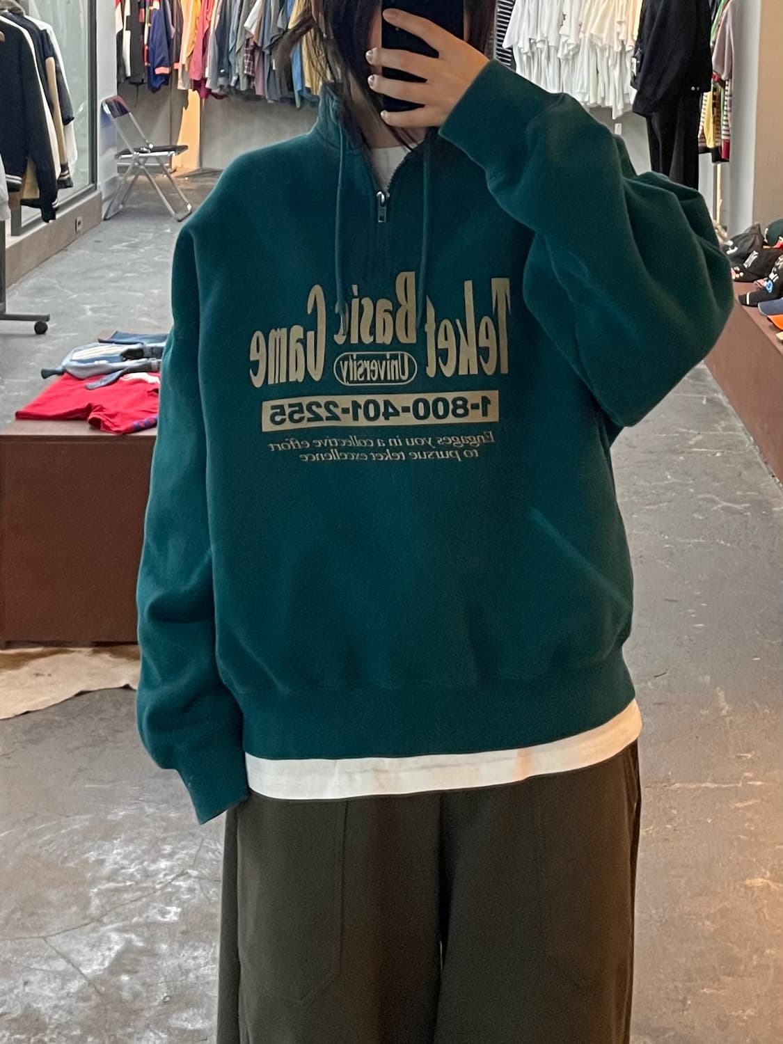 테켓 하프집업 맨투맨 H2655 상품이미지1