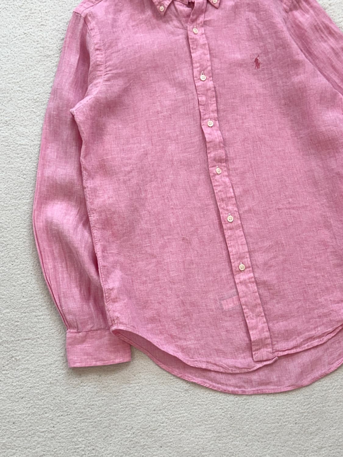 폴로 연핑크 린넨 셔츠 상품이미지3