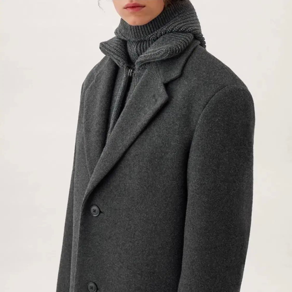 르메르 코트 소프트 펠트 울 체스터필드 코트 그레이 신 (오버사이즈 핏) 상품이미지8