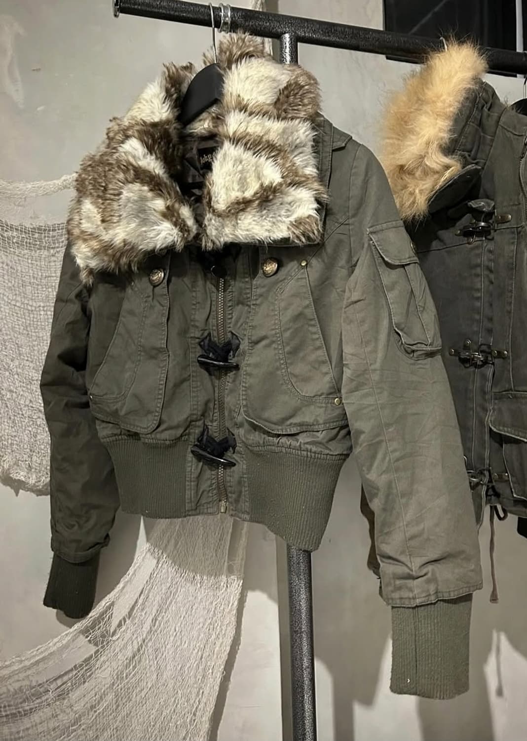 데스라이즈 아카이브 카키 떡볶이 점퍼 갸루y2kdia 상품이미지1