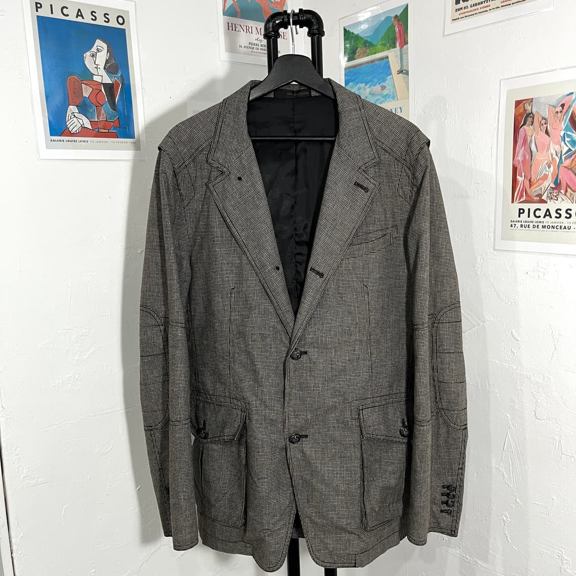 솔리드옴므 체크 블레이저 상품이미지1