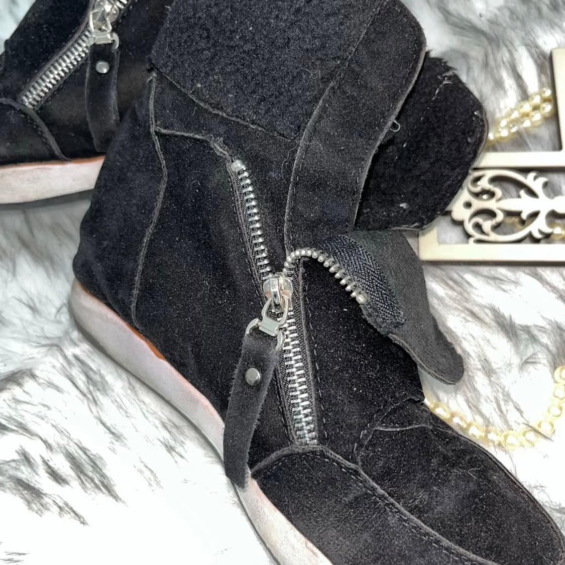 빈티지 웨지 힐인부츠 상품이미지2