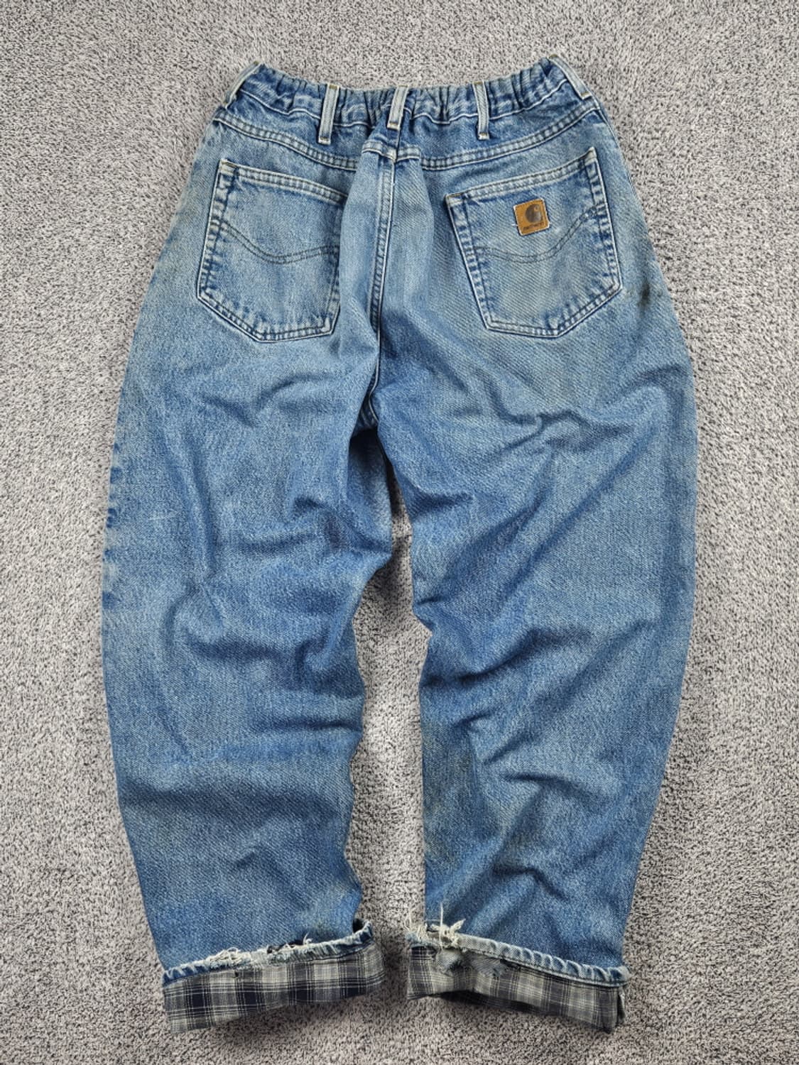 칼하트 헤비 플란넬 밴딩 커스텀 데님 팬츠 ( 38X30 )/ 10554 상품이미지5