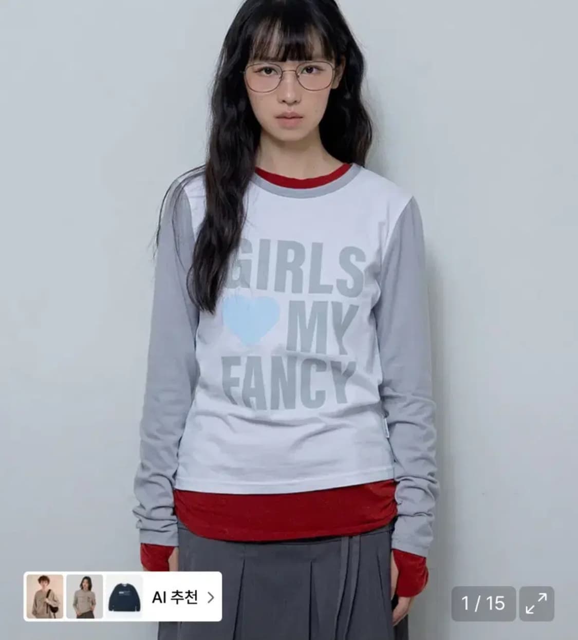 팬시클럽 걸스 마이 팬시 롱슬리브 (GRAY) 상품이미지1