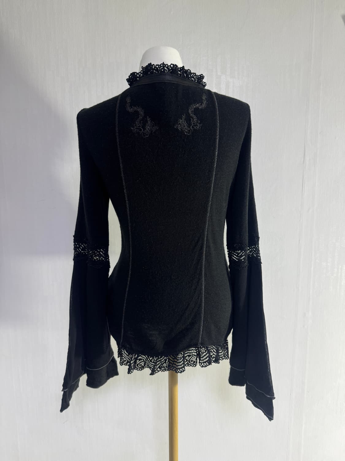 Ozz croce 레이스업 코르셋 니트 탑 y2k 고딕 오즈온 상품이미지3